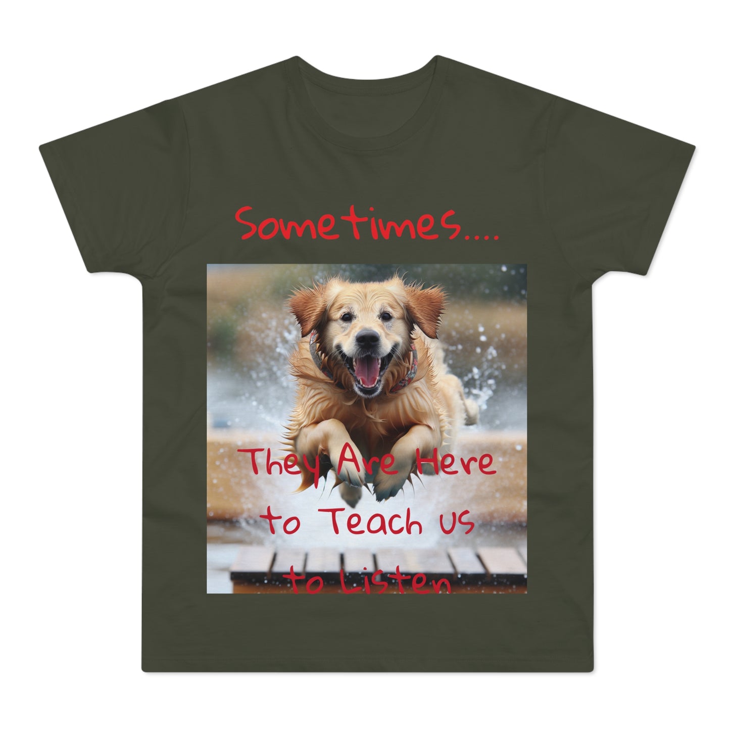 Golden Retriever Dock Diving T-Shirt, Dog Lover Shirt, Pet Owner Tee, Animal Graphic Top, Summer Puppy Beach Apparel